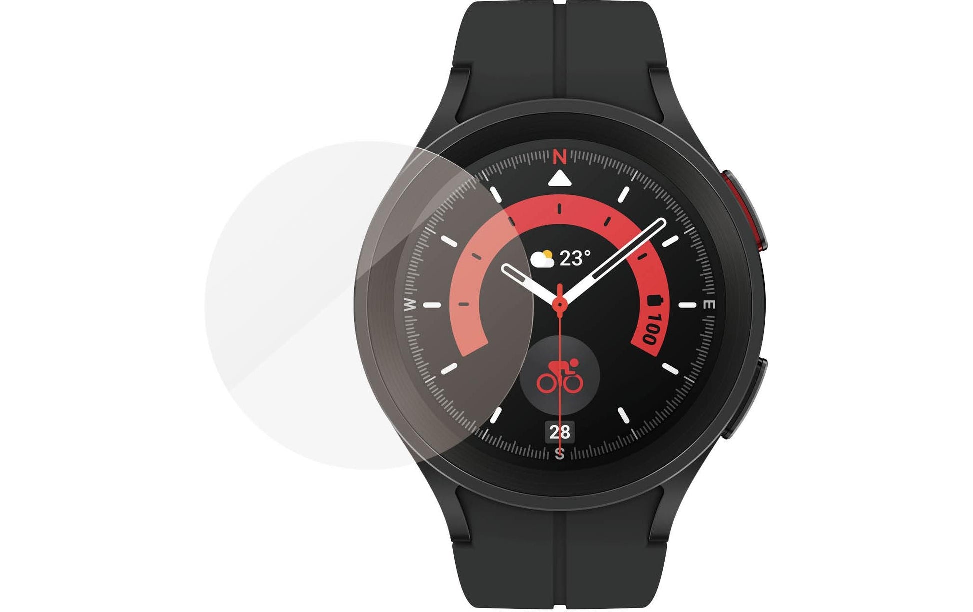 PanzerGlass Displayschutz (Panzerglas), Antibakteriell – für Galaxy Watch 5 Pro 45 mm
