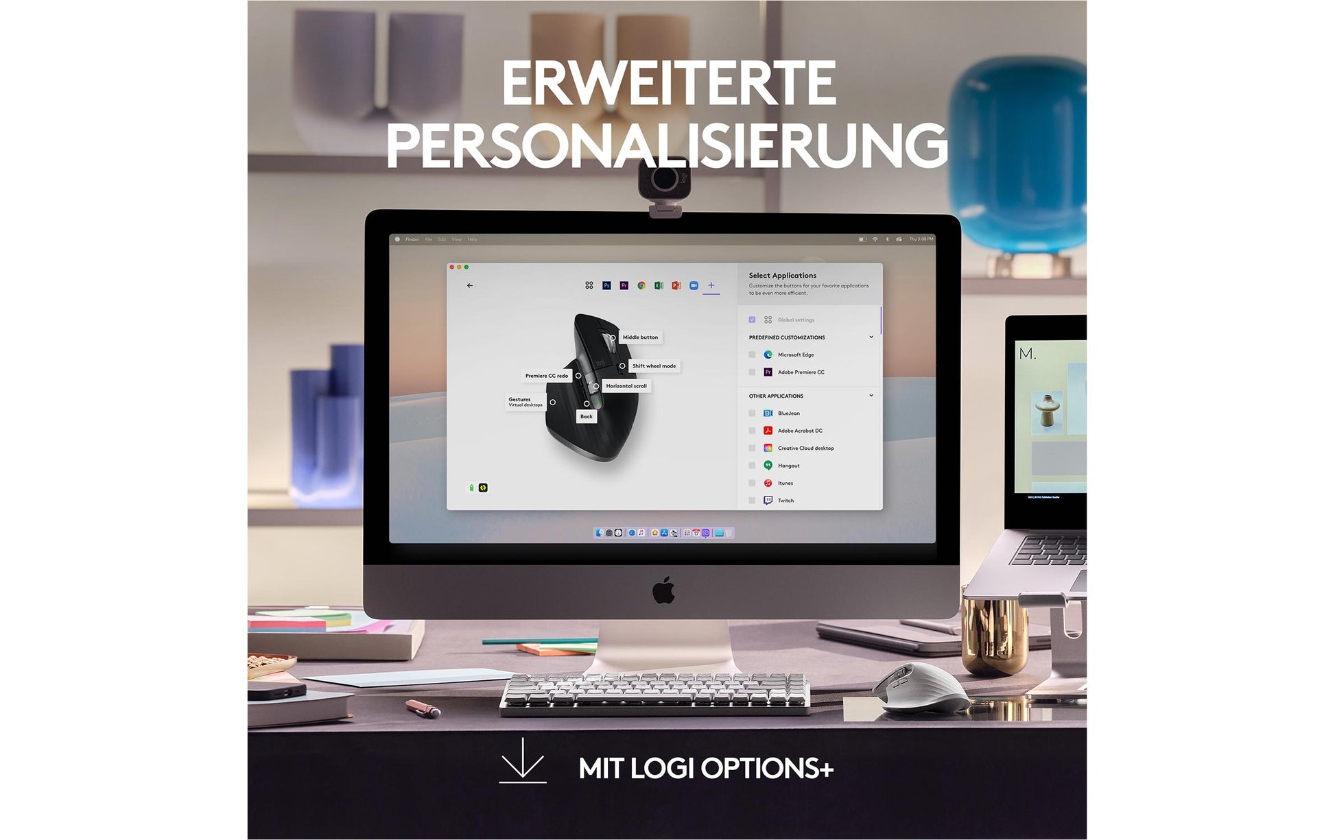 Logitech MX Master 3S für Mac Maus – kabellos, Space Grau