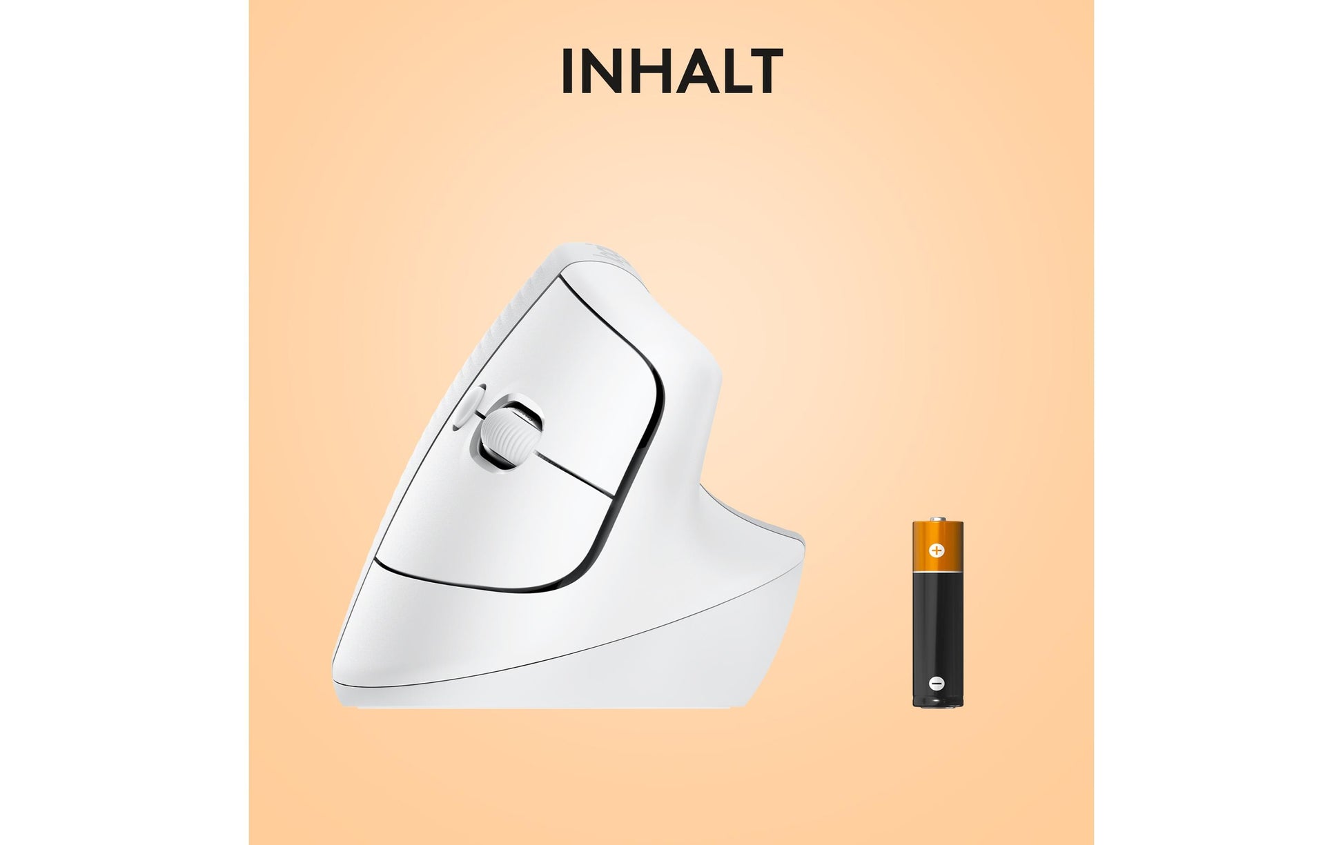 Logitech Lift für Mac Ergonomische Maus – kabellos, Easy-Switch, aus recyceltem Material, weiss