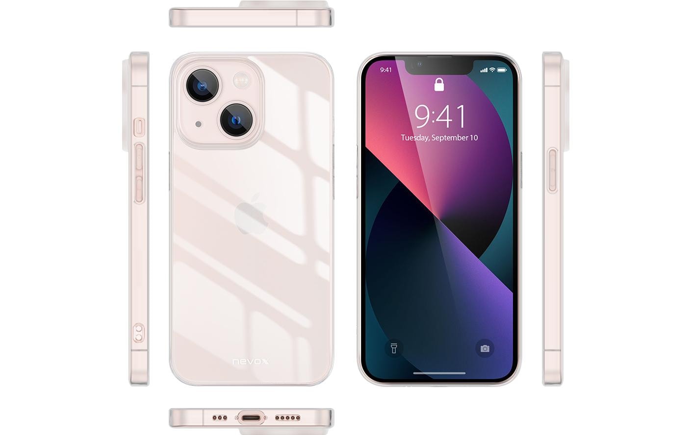 nevox StyleShell Flex Backcover – für Apple iPhone 14, TPU, Transparent
