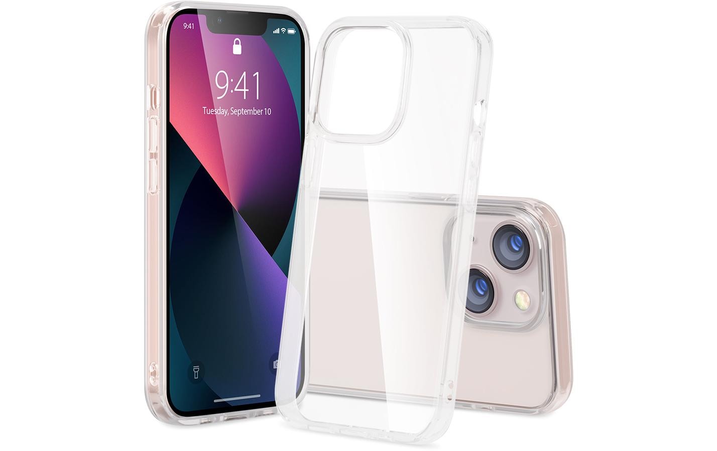 nevox StyleShell ShockFlex – Backcover – für Apple iPhone 14 Plus, PC+TPU, Transparent