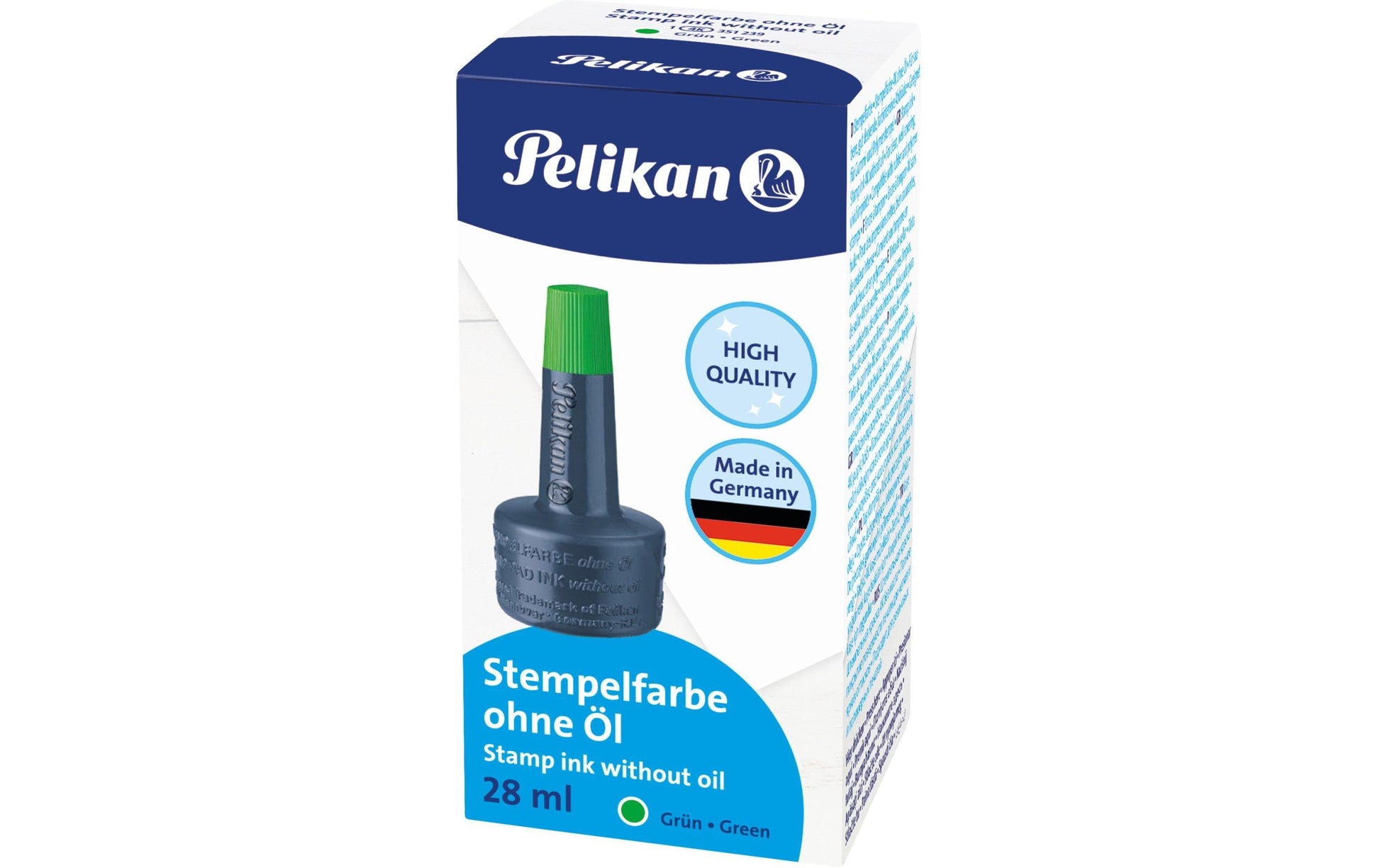 Pelikan Stempelfarbe – 28 ml, grün, Kunststoff, ohne Öl