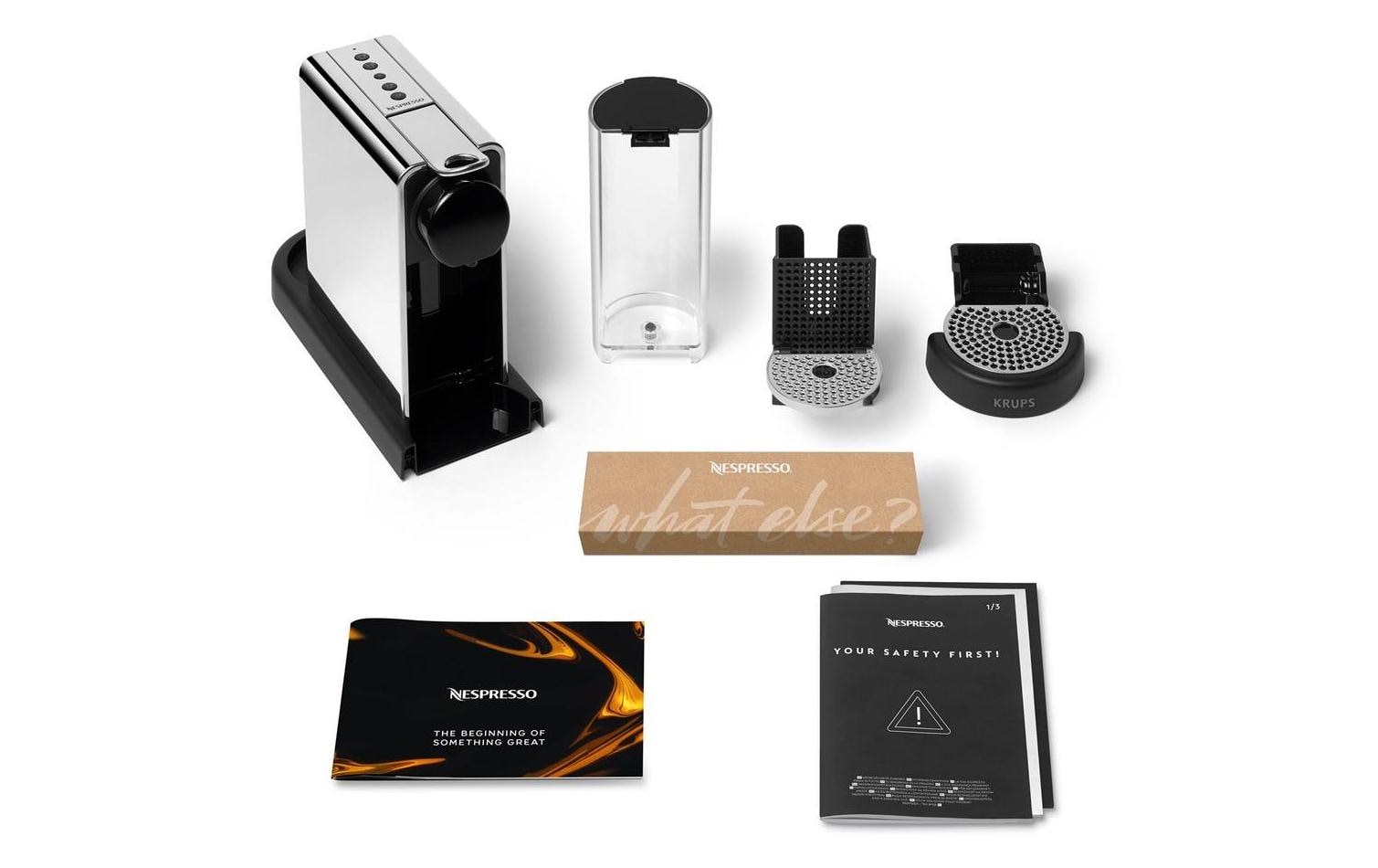 Krups CitiZ Kapselmaschine – für Nespresso-Kapseln, 19 bar, 1 l, Edelstahl