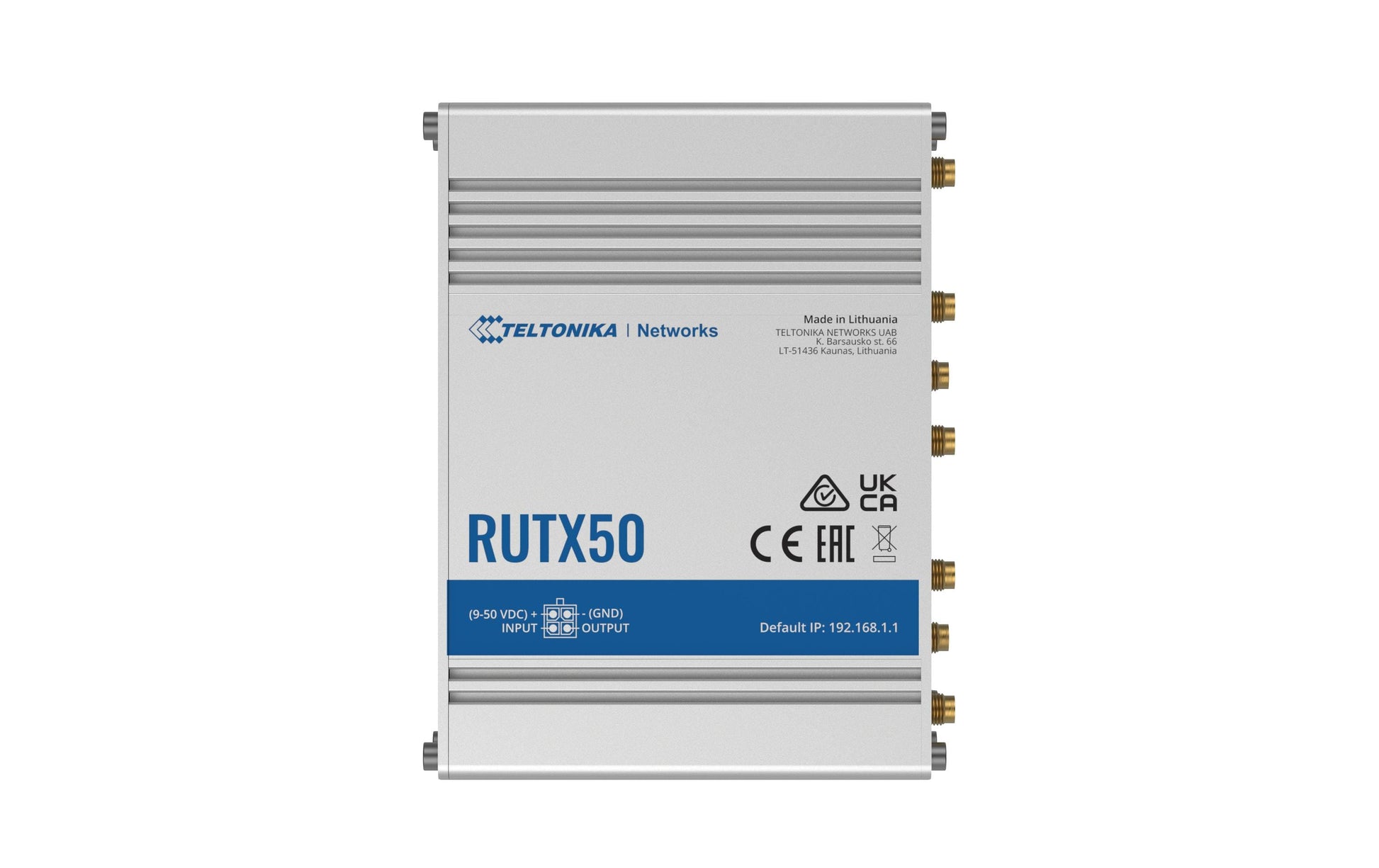 Teltonika RUTX50 – LTE/5G-Router, 5G (SA/NSA), Wi-Fi 5, bis 867 Mbit/s, Dual-SIM (eSIM), 4x RJ-45