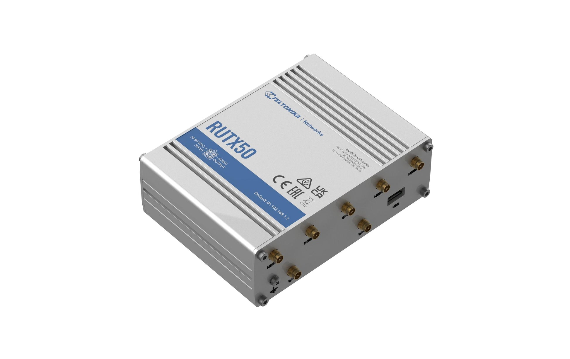 Teltonika RUTX50 – LTE/5G-Router, 5G (SA/NSA), Wi-Fi 5, bis 867 Mbit/s, Dual-SIM (eSIM), 4x RJ-45