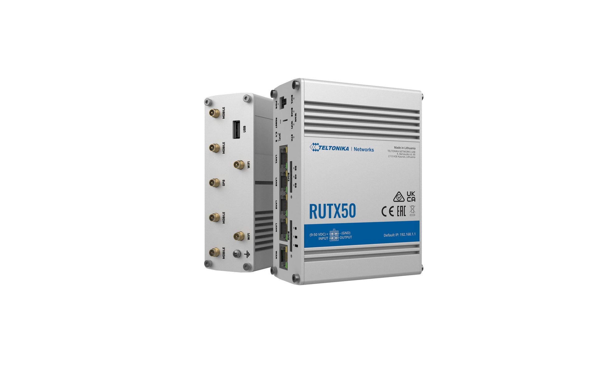 Teltonika RUTX50 – LTE/5G-Router, 5G (SA/NSA), Wi-Fi 5, bis 867 Mbit/s, Dual-SIM (eSIM), 4x RJ-45