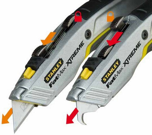 Stanley FatMax Pro 2in1 – Abbrechmesser 19 mm, einziehbar, Zink, grau