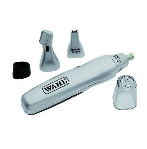Wahl Gesichtshaar-Trimmer – 3-in-1 für Ohr, Nase, Augenbrauen – Batteriebetrieben – Silber