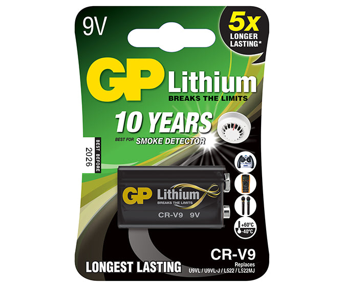 GP Batteries 9V Batterie, Lithium, 9 V – 1 Stk.