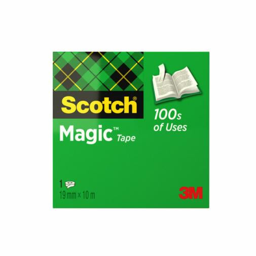 Scotch Büro-Klebeband Magic 810 – matt, beschriftbar, 19 mm × 10 m, Kern Ø 25 mm