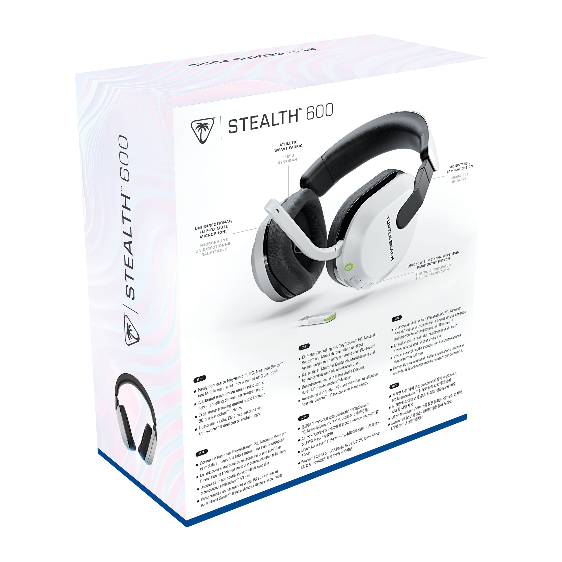 Turtle Beach Stealth 600 Gen 3 – Gaming-Headset – 2,4 GHz & Bluetooth 5.2 – Weiss – für PS5/PS4/PC u. a. – bis