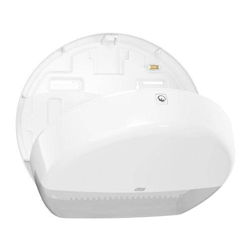 Tork Toilettenpapierspender – Kunststoff, weiss, für Tork T1, abschliessbar, 13,9 × 44,4 × 36,8 cm