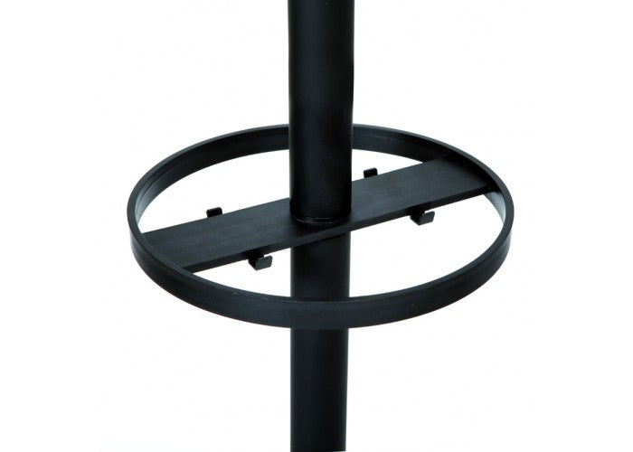 Alba Garderobenständer – 8 Haken, mit Schirmhalter, Stahl/Kunststoff, Schwarz, 35,5 × 35,5 × 175 cm