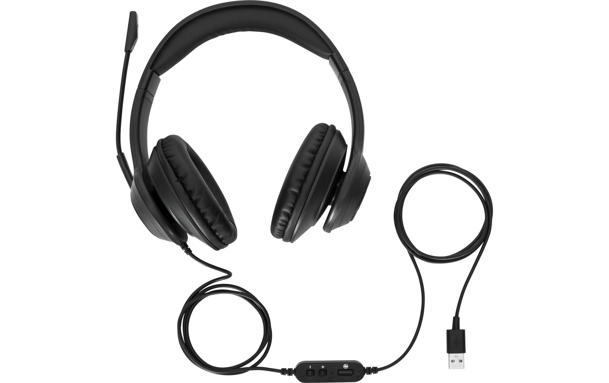 Targus AEH102GL Office-Headset – On-Ear, Stereo, Kabel, USB-A, Schwarz