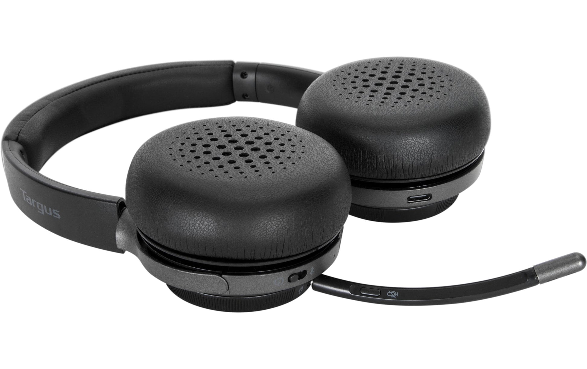 Targus AEH104GL – Duo Headset (On-Ear) – Bluetooth 5.0 – Schwarz – bis 16 h