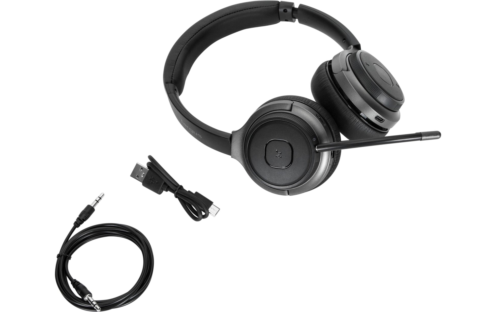 Targus AEH104GL – Duo Headset (On-Ear) – Bluetooth 5.0 – Schwarz – bis 16 h