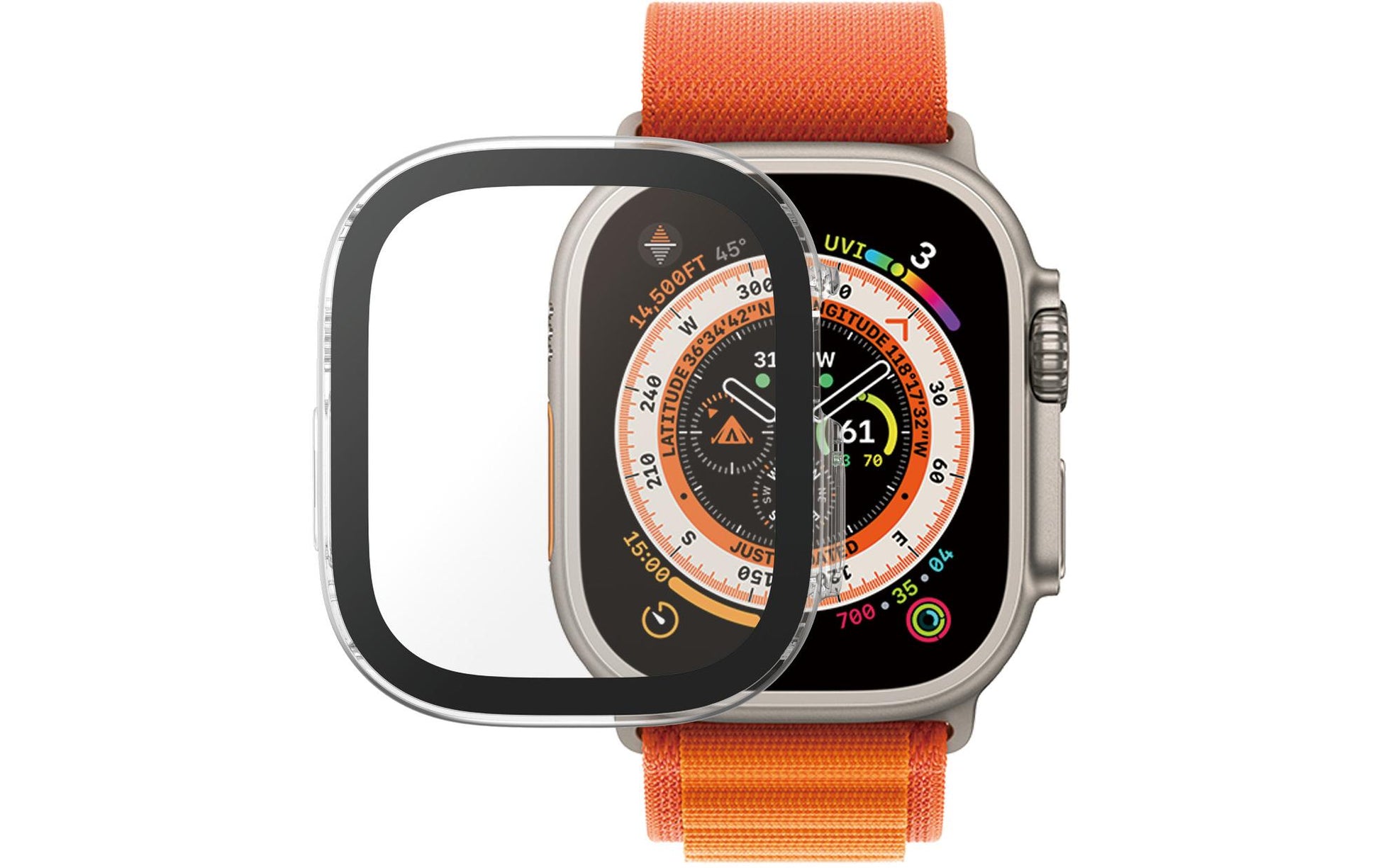 PanzerGlass Full Body 49 mm – Transparent, für Apple Watch Ultra