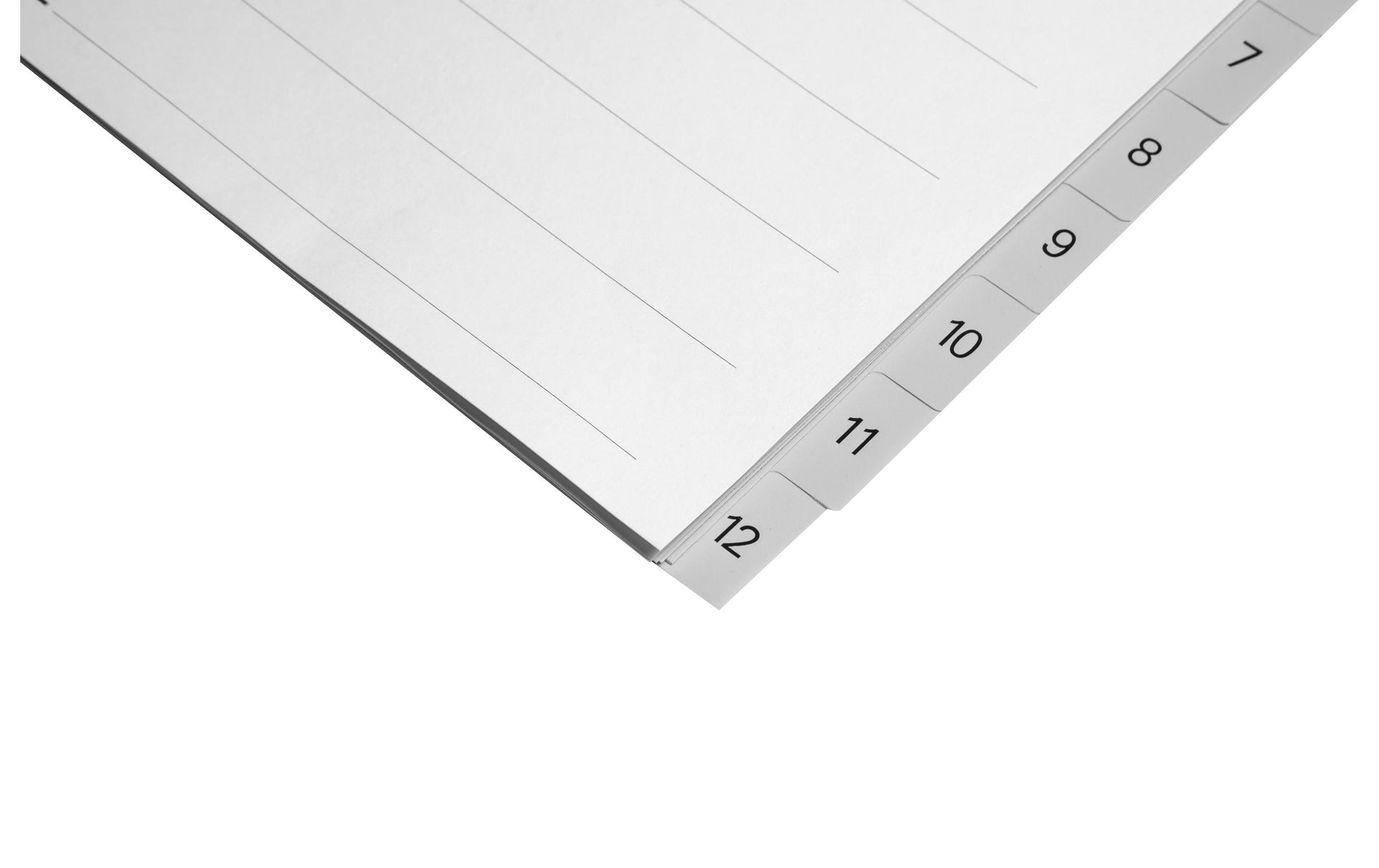 Biella Register A4 hoch – Monate Jan.–Dez., PP grau, mit Indexblatt
