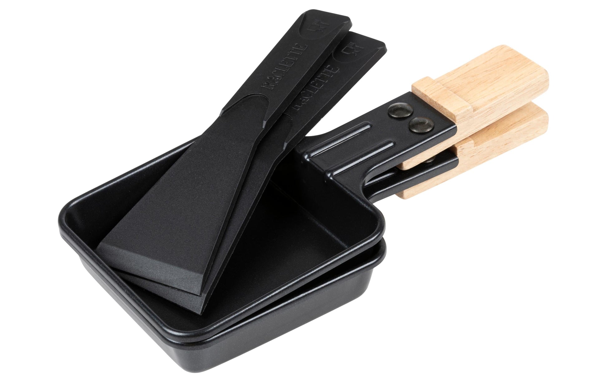 Furber. Furber Raclette-Grill Festa F00793 – 2 Personen, 350 W, Stein-Grillplatte – Schwarz/Marmor/Holz