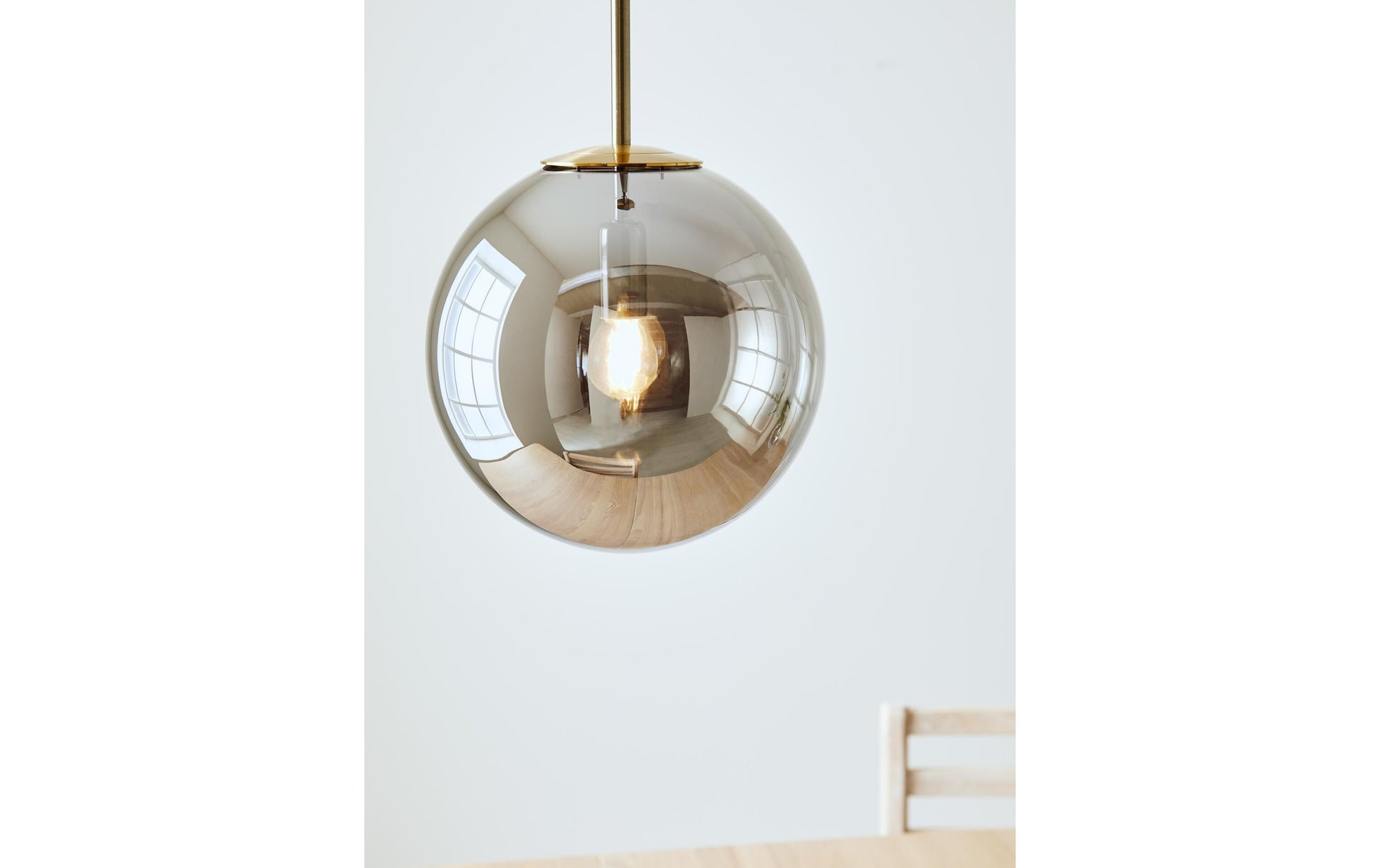 Markslöjd Pendelleuchte – Ø 25 × 47 cm, 40 W, transparent/ messing, exkl. E14