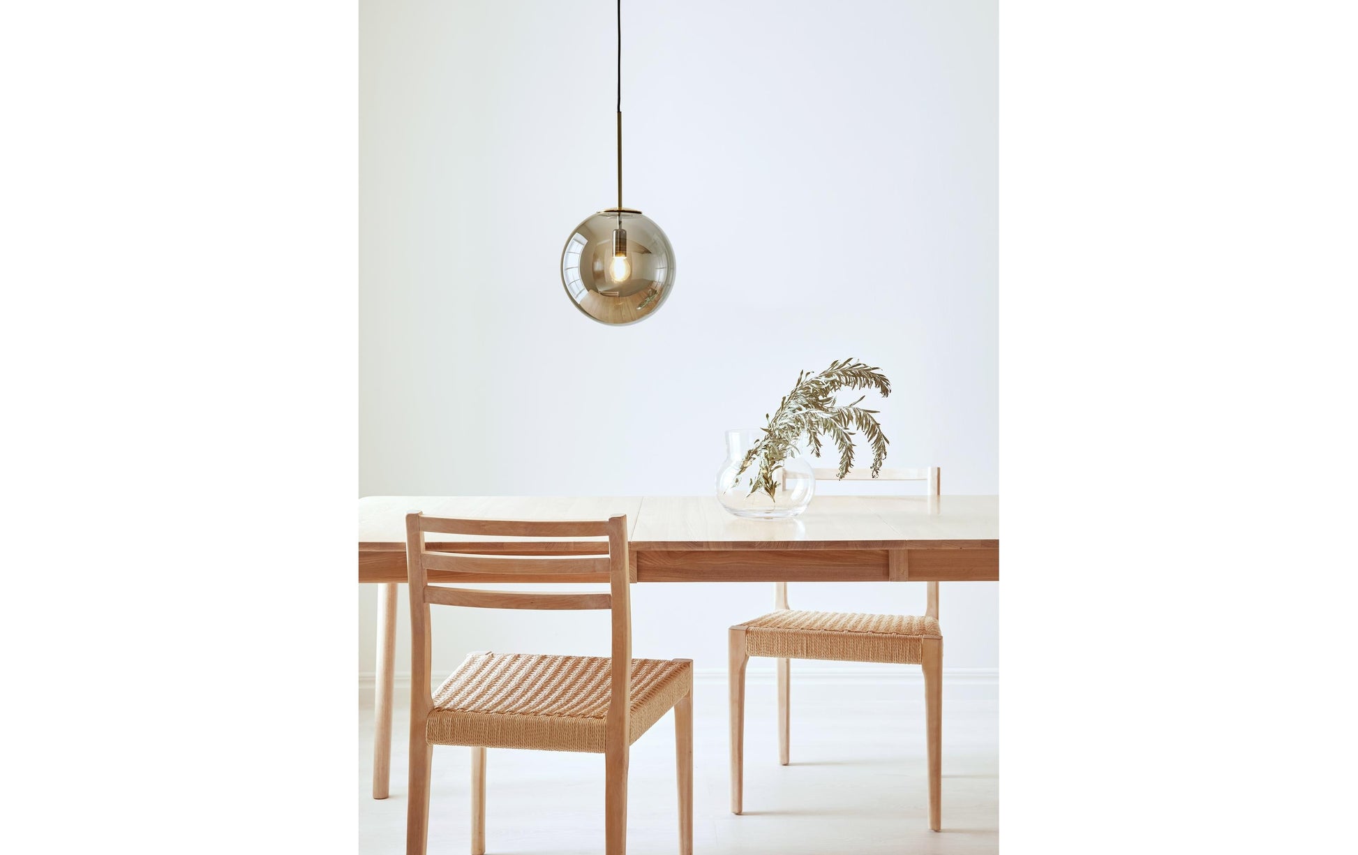 Markslöjd Pendelleuchte – Ø 25 × 47 cm, 40 W, transparent/ messing, exkl. E14