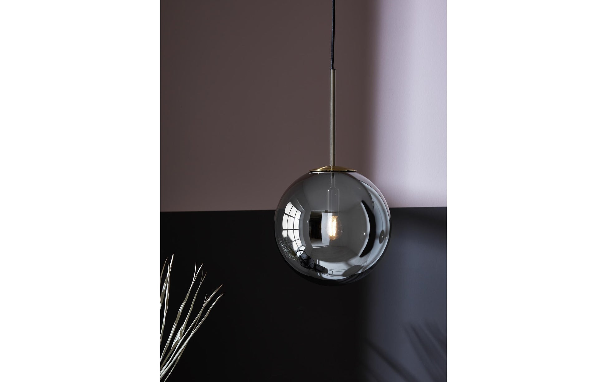 Markslöjd Pendelleuchte – Ø 25 × 47 cm, 40 W, transparent/ messing, exkl. E14