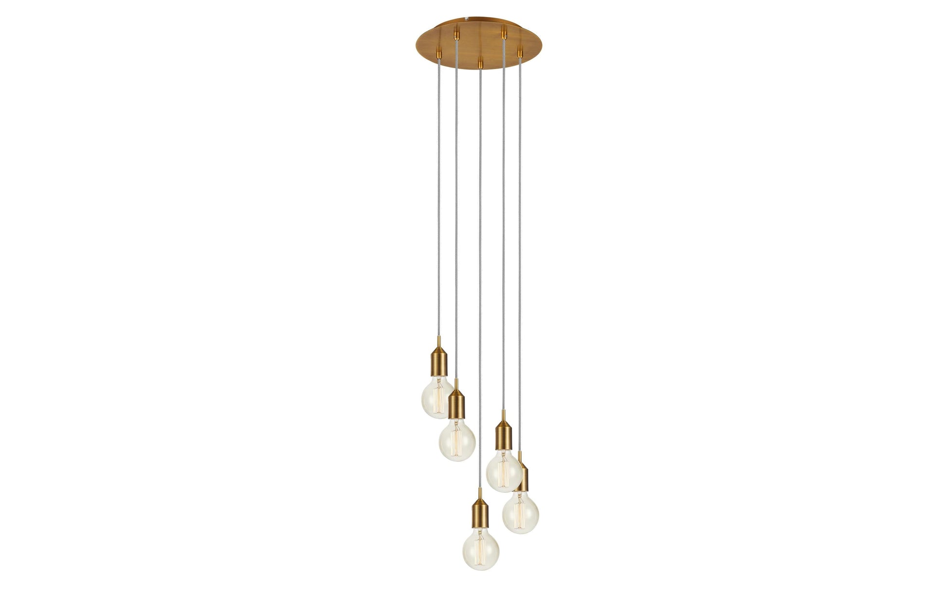Markslöjd Pendelleuchte Bronx – Ø 32 × 166 cm, 60 W, bronze, exkl. 5× E27