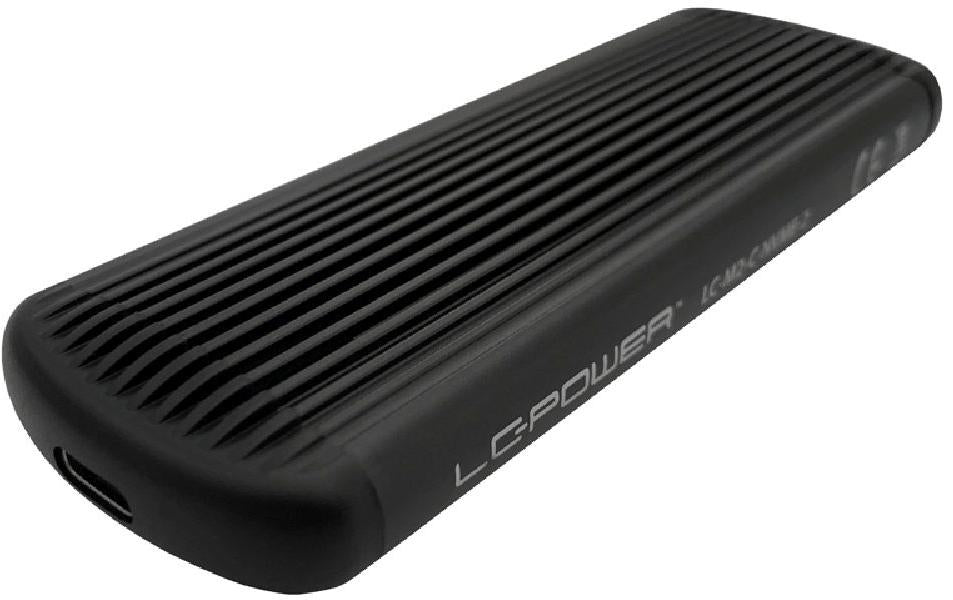 LC-Power LC-M2-C-NVME-2 – 1-Bay Desktop SSD-Gehäuse – NVMe M.2, USB 3,2 Gen 2 (10 Gbit/s), USB-C