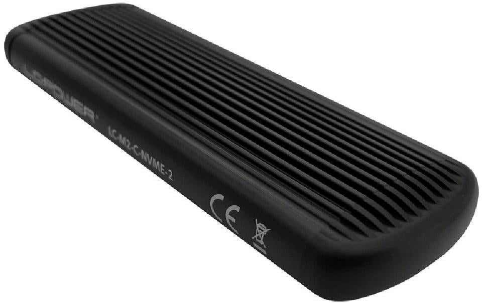 LC-Power LC-M2-C-NVME-2 – 1-Bay Desktop SSD-Gehäuse – NVMe M.2, USB 3,2 Gen 2 (10 Gbit/s), USB-C