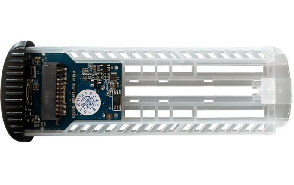 LC-Power LC-M2-C-NVME-2 – 1-Bay Desktop SSD-Gehäuse – NVMe M.2, USB 3,2 Gen 2 (10 Gbit/s), USB-C