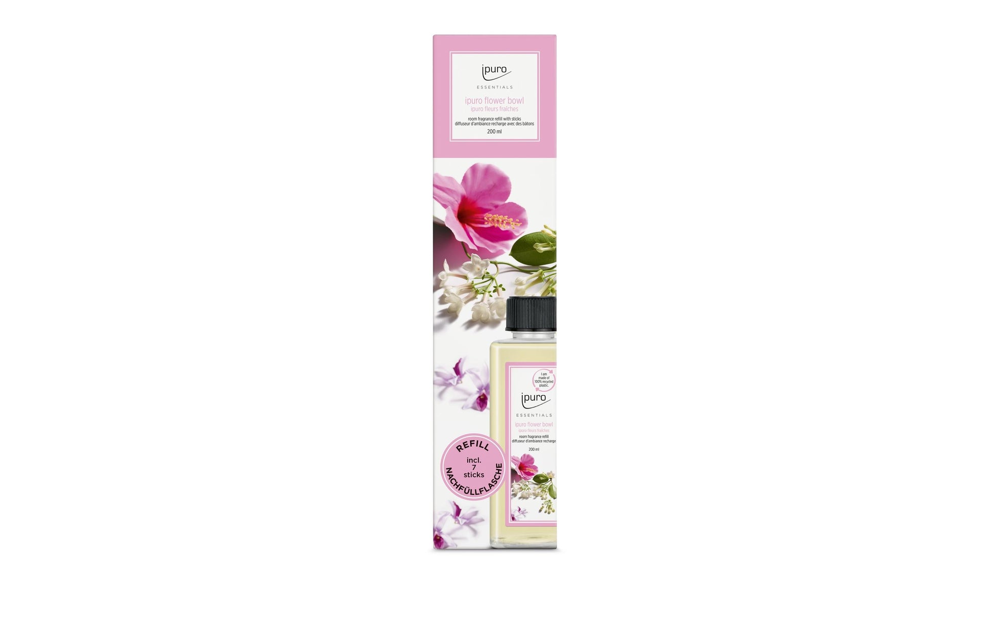 ipuro Flower Bowl – Nachfüllung für Duftstäbchen, Veilchen, 200 ml