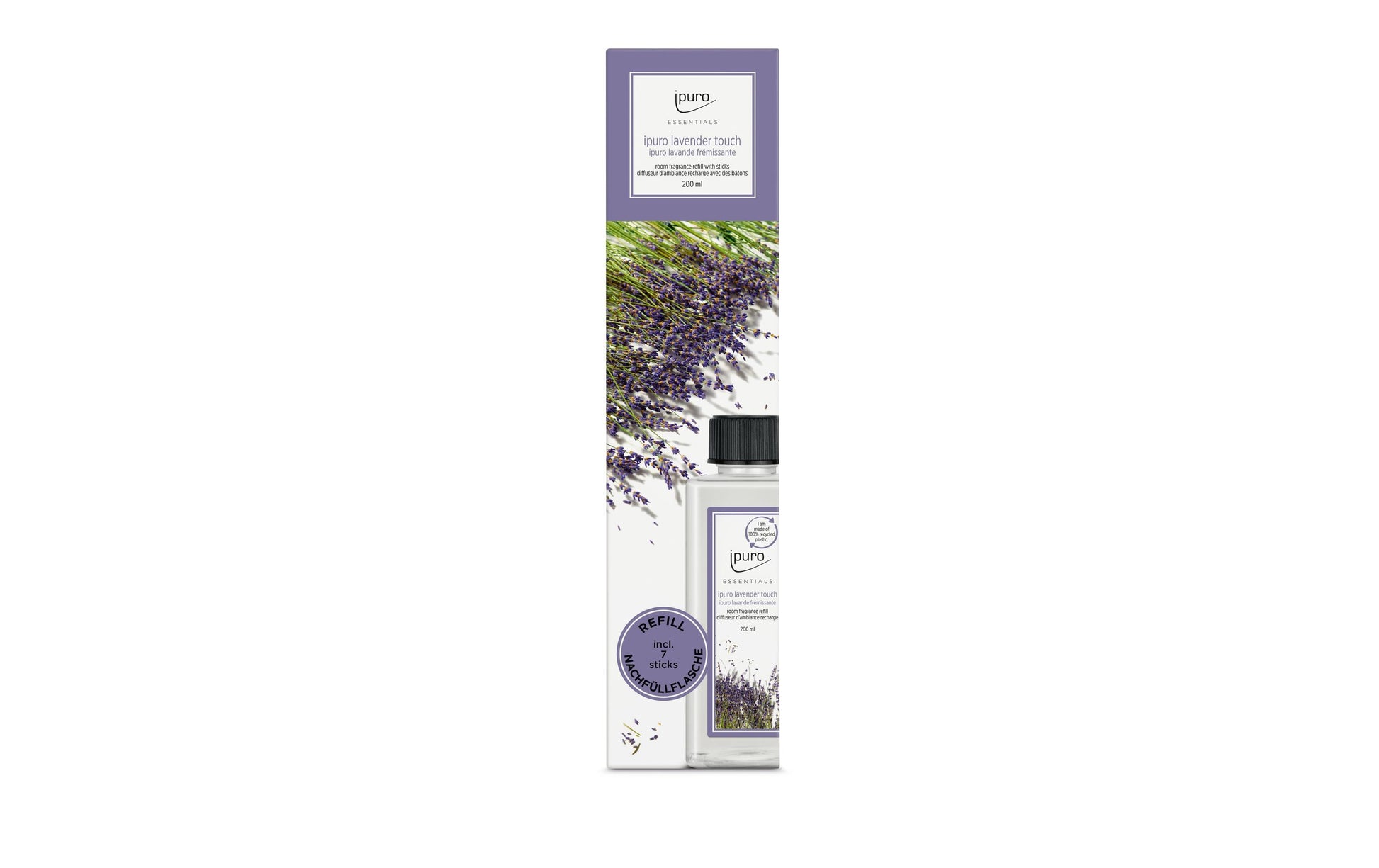 ipuro Nachfüllung für Duftstäbchen, Lavender Touch, 200 ml