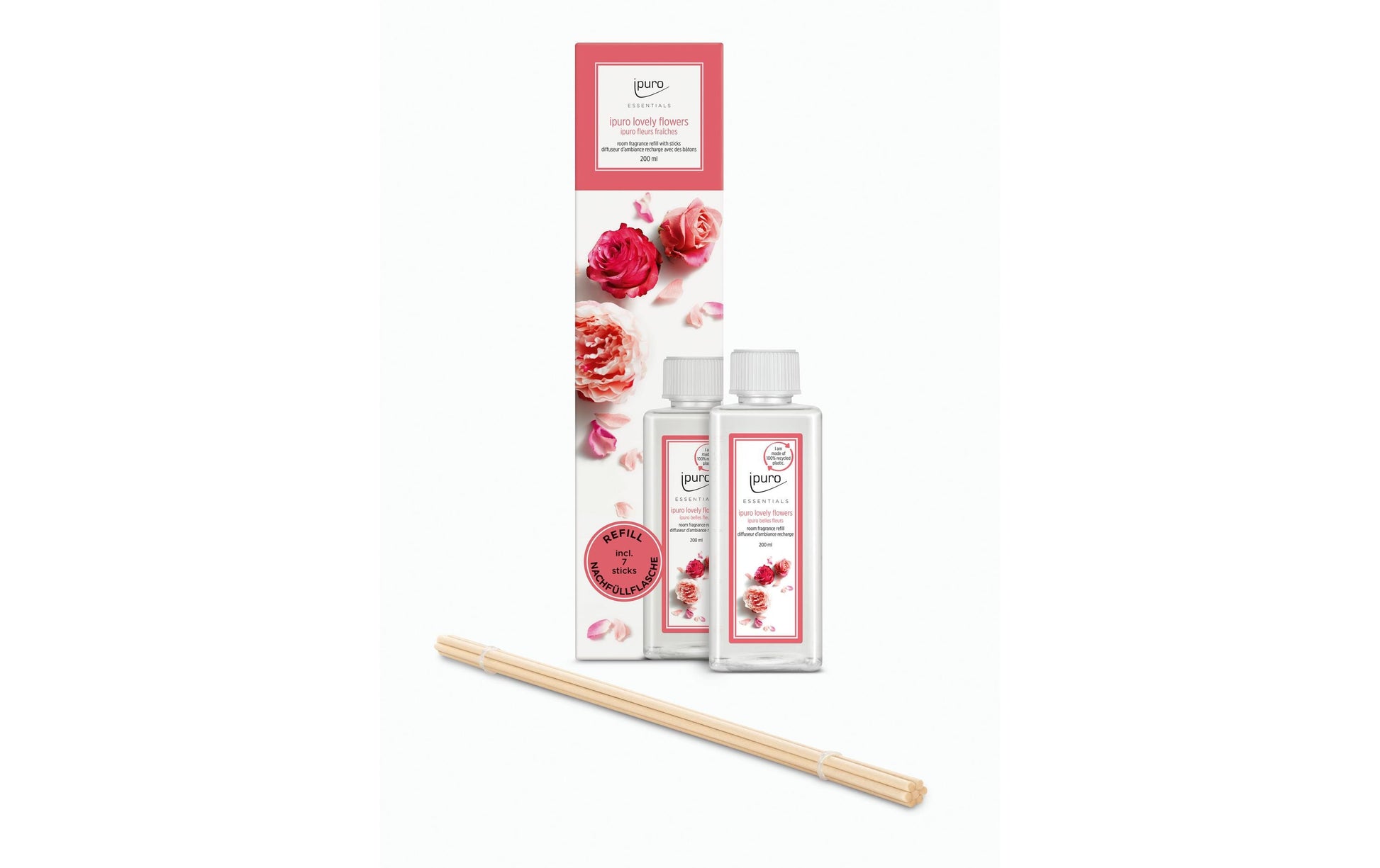 ipuro Nachfüllung für Duftstäbchen, Lovely Flowers, 200 ml