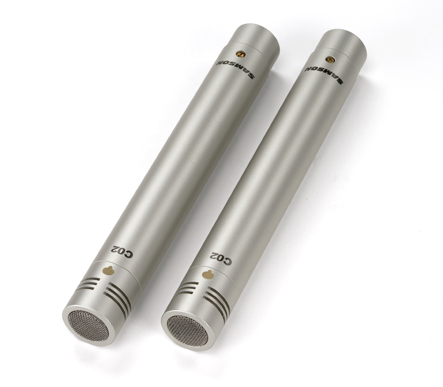 Samson C02 – Mikrofon-Set, 2er-Set, Niere, Kondensator, Gesang & Sprache, Silber