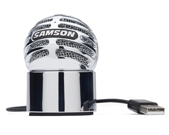 Samson Meteorite Tischmikrofon – USB, kabelgebunden, Niere, 16 Bit/48 kHz – Silber