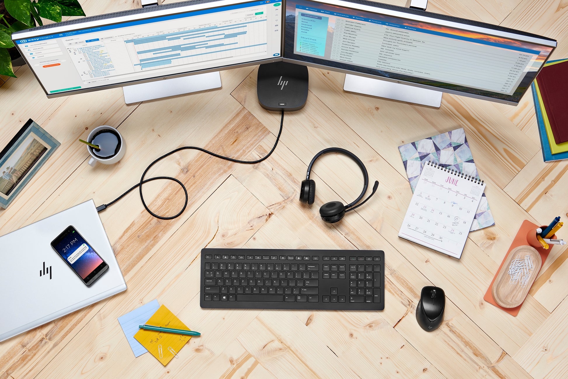 HP G5 Dockingstation – USB-C, 2× DP, 1× HDMI, 4× USB-A, 1× USB-C, 100 W PD, 3,5 mm Audio, für Windows/Mac