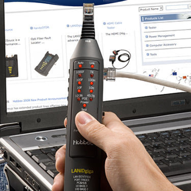 HOBBES LAN ID Giga – Netzwerk-Kabeltester – RJ45, PoE, LED-Anzeige