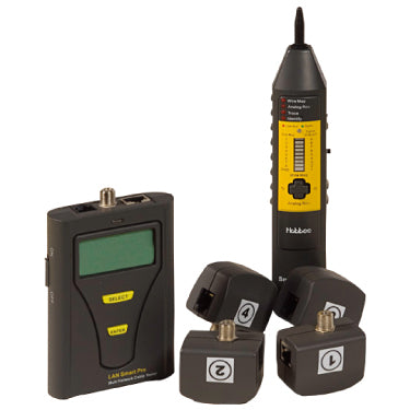 HOBBES LANsmart Pro & SmartProbe Kit – Netzwerk-Kabeltester – RJ45/RJ11/Coax, LCD – für Cat5–Cat7