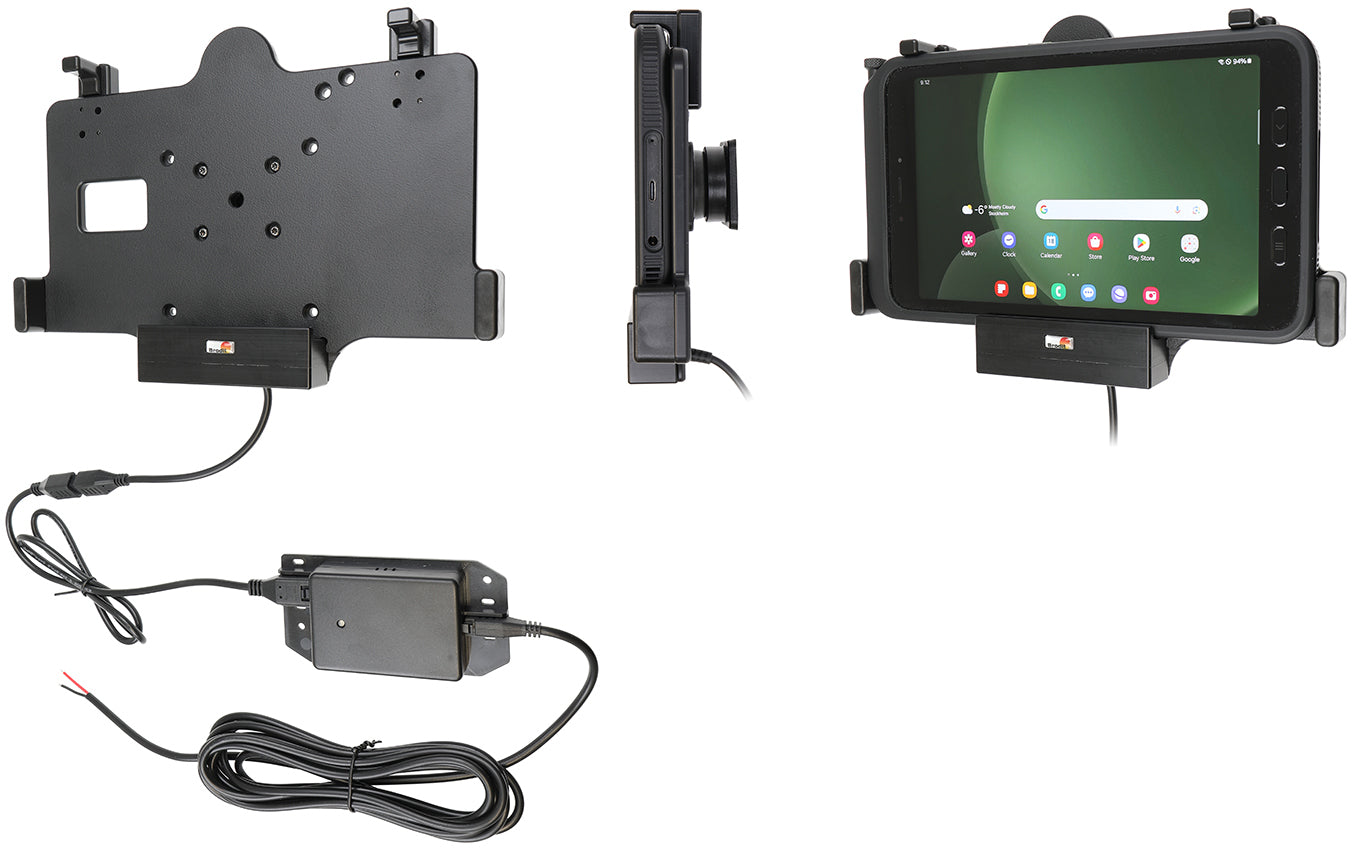 Brodit Fahrzeug-Dock für Samsung Galaxy Tab Active 5/3 (SM‑X300/SM‑X306B; SM‑T570/SM‑T575) – mit Ladefunktion