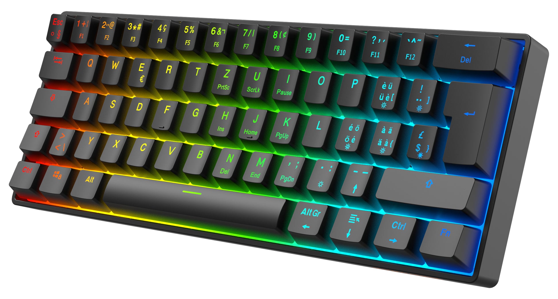 Deltaco Gaming GAM-175-C – Gaming-Tastatur – Mechanisch, Beleuchtet – Verkabelt (USB-A) – QWERTZ (CH)