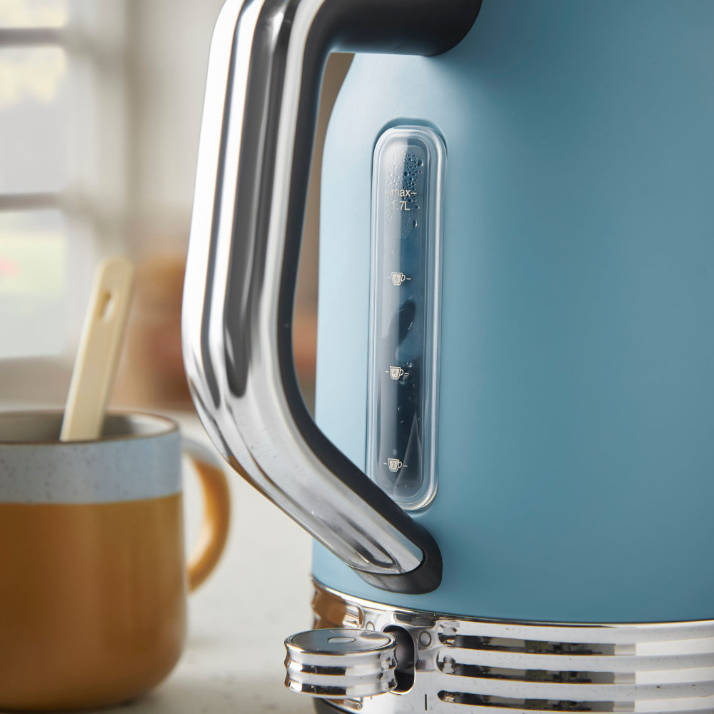 Russell Hobbs Hanley Wasserkocher – 1,7 l, Edelstahl, Blau, 28641-70