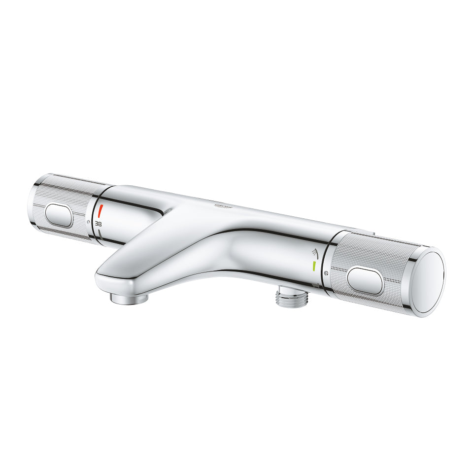 GROHE Precision Feel Wannenthermostat – Anschlussmass 3/4, Messing, Edelstahl, 5 l/min, 10 bar, für Badewanne