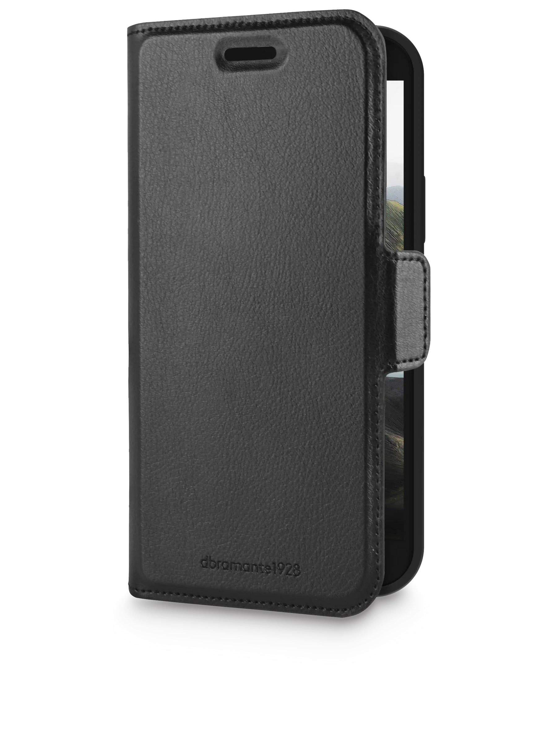 dbramante1928 Oslo Pro Wallethülle – für Apple iPhone SE/8/7, 3 Kartenfächer, Leder+Kunststoff, schwarz