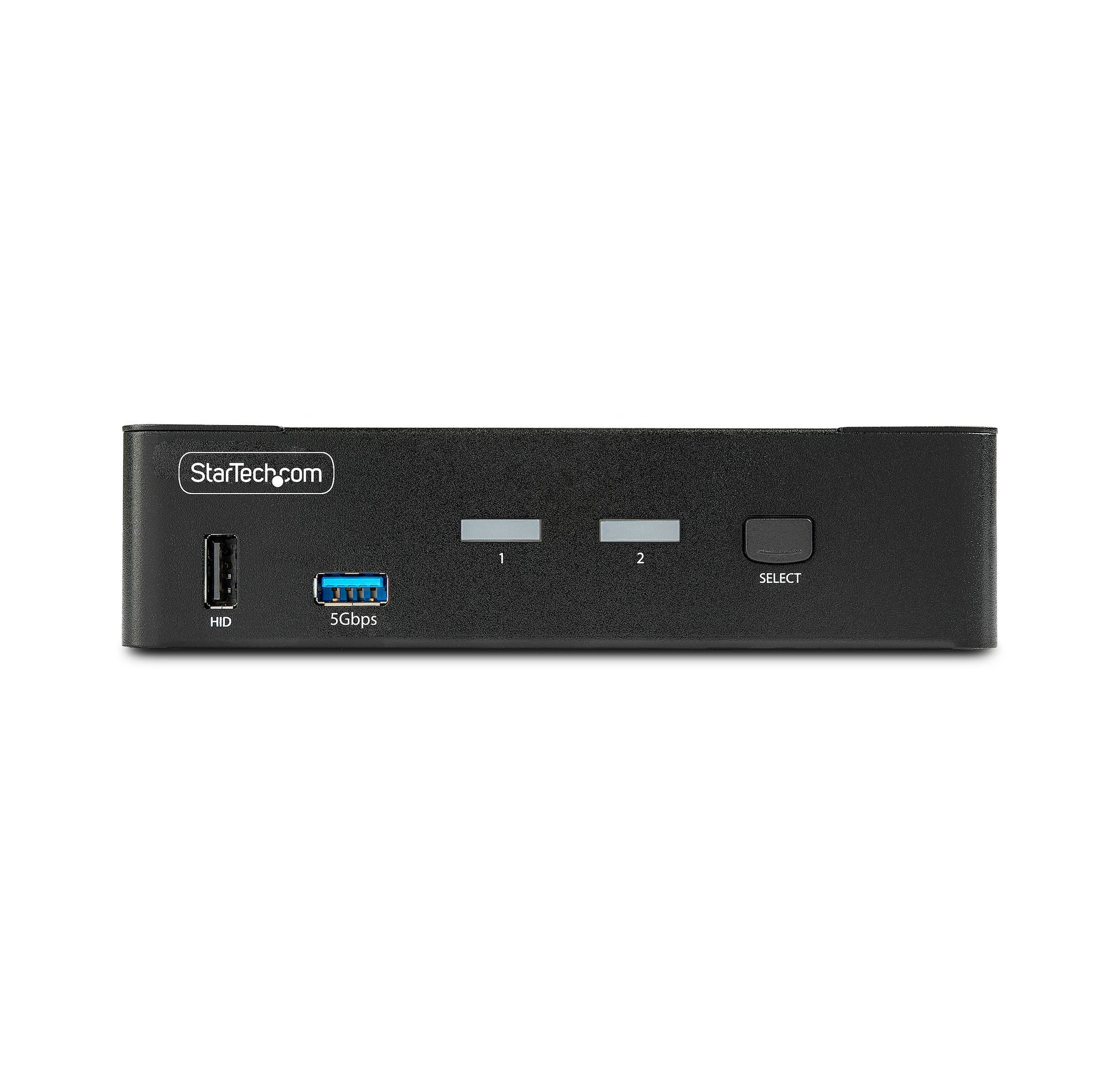 StarTech.com D86A2 – 2-Port DP KVM-Switch – 7680 × 4320/60 Hz, USB 3.0-Hub, Audio