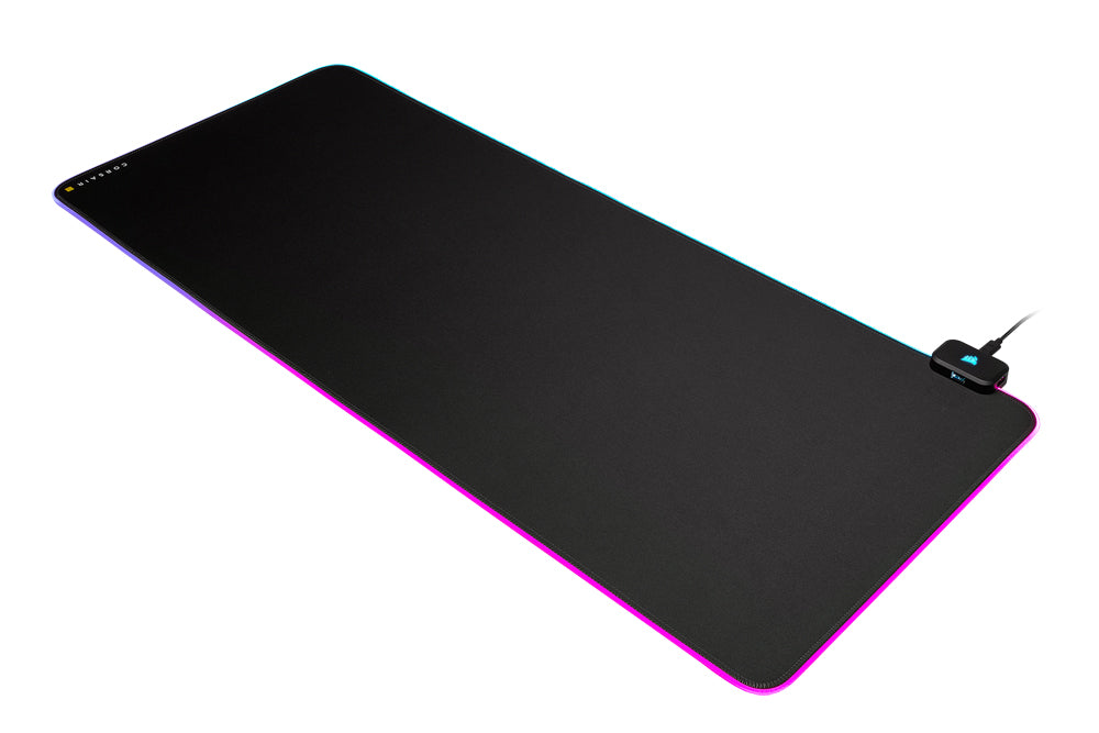Corsair MM700 RGB Extended Gaming-Mauspad – USB, RGB-Hintergrundbeleuchtung, Anti-Rutsch-Basis, Schwarz