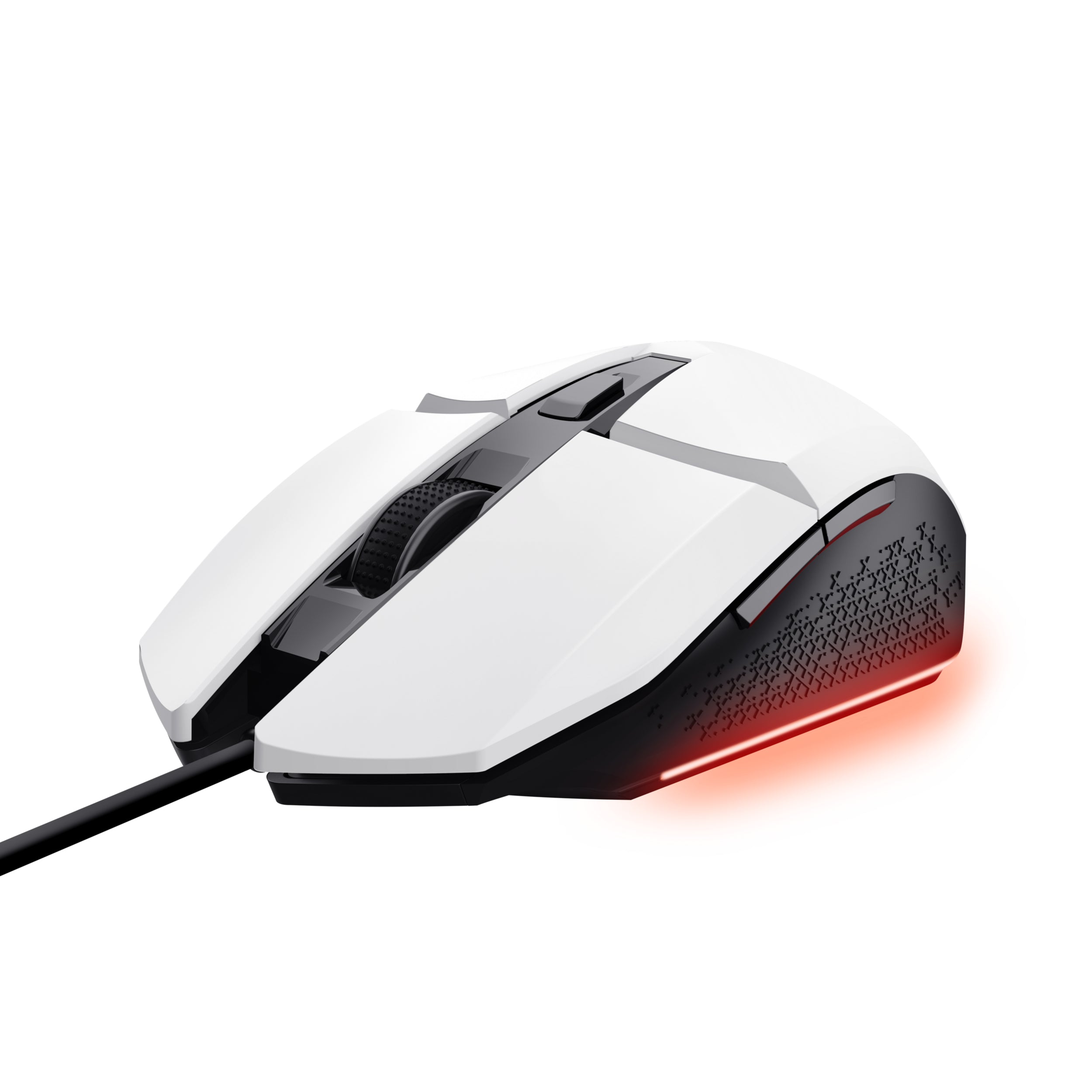 Trust GXT 109W Felox – Gaming-Maus – Kabelgebunden (USB-A), 6400 DPI, Rechts, Weiss