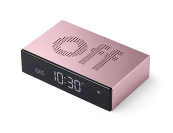 LEXON Wecker Flip Premium – digital – 10,4 × 2,6 × 6,5 cm, rosa, Schlummerfunktion, Alarm