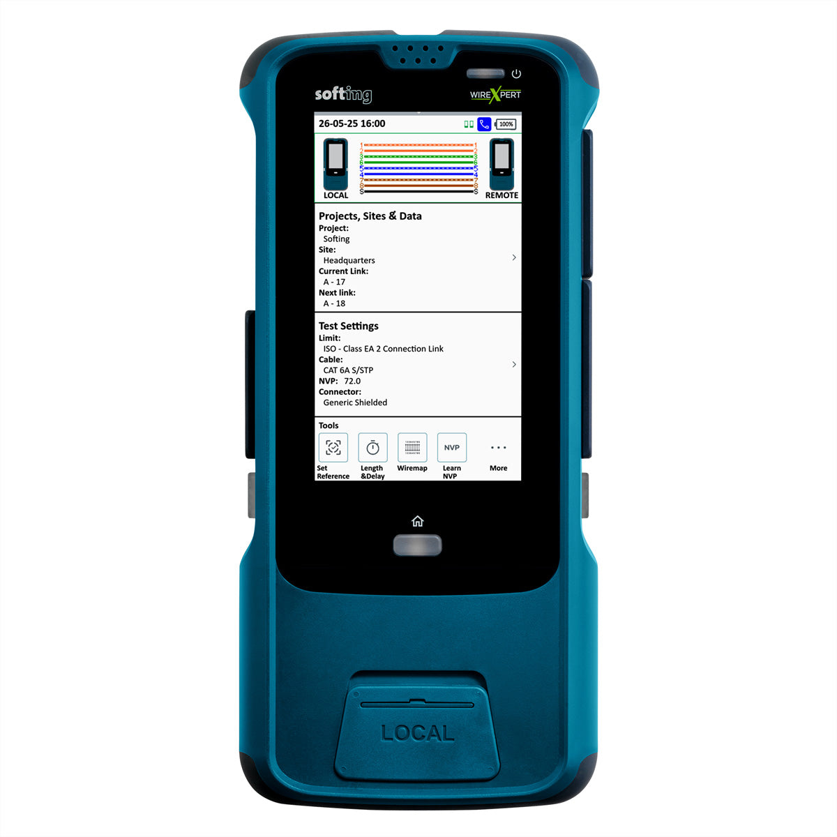 Softing IT Networks WireXpert MP C6A – Netzwerk-Kabeltester – Cat 6A, bis 600 MHz, RJ45, für Kupfer/Glasfaser