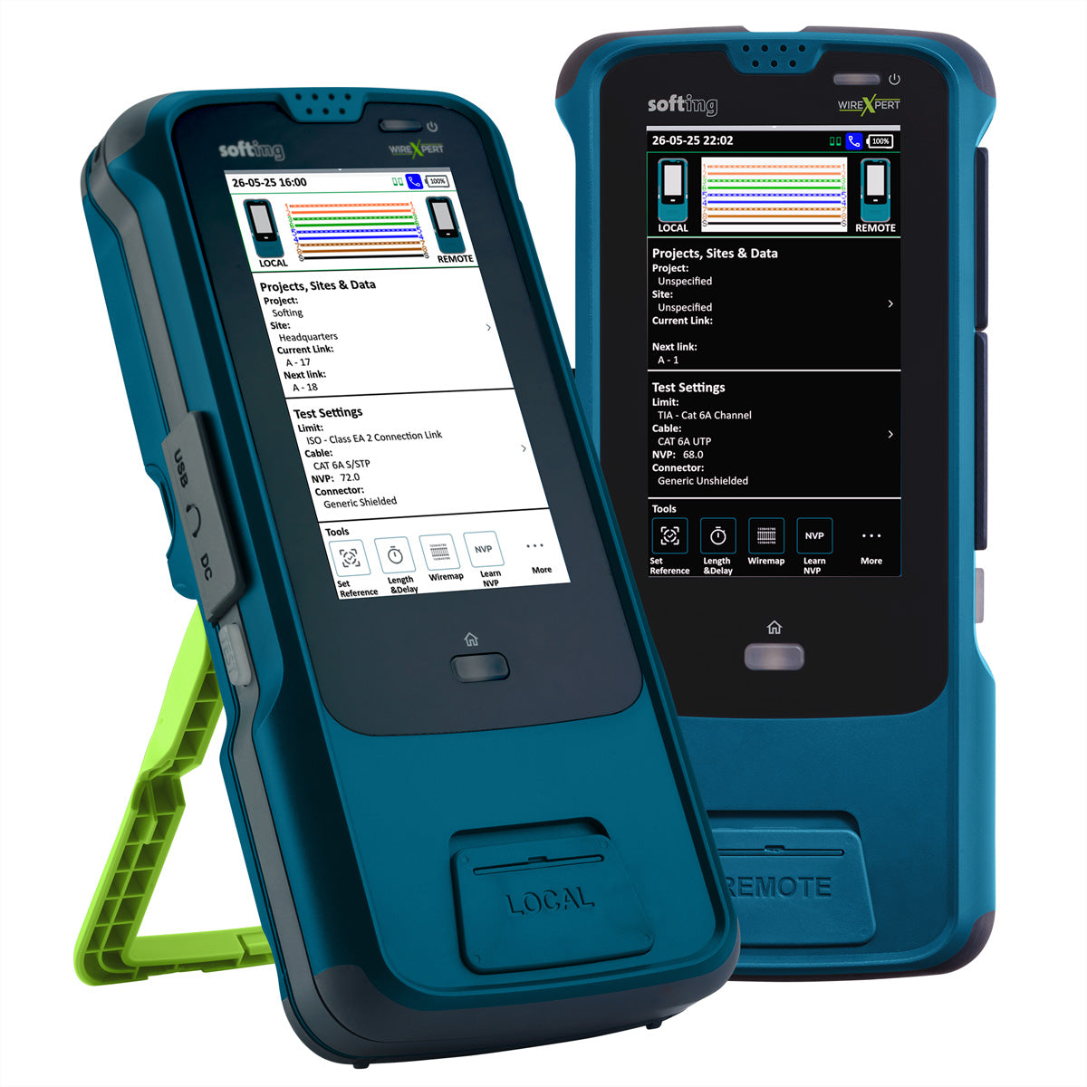 Softing IT Networks WireXpert MP C6A – Netzwerk-Kabeltester – Cat 6A, bis 600 MHz, RJ45, für Kupfer/Glasfaser