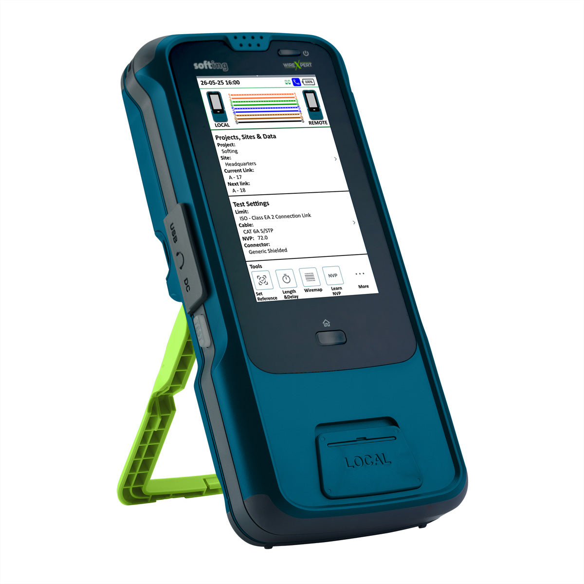 Softing IT Networks WireXpert MP C6A – Netzwerk-Kabeltester – Cat 6A, bis 600 MHz, RJ45, für Kupfer/Glasfaser